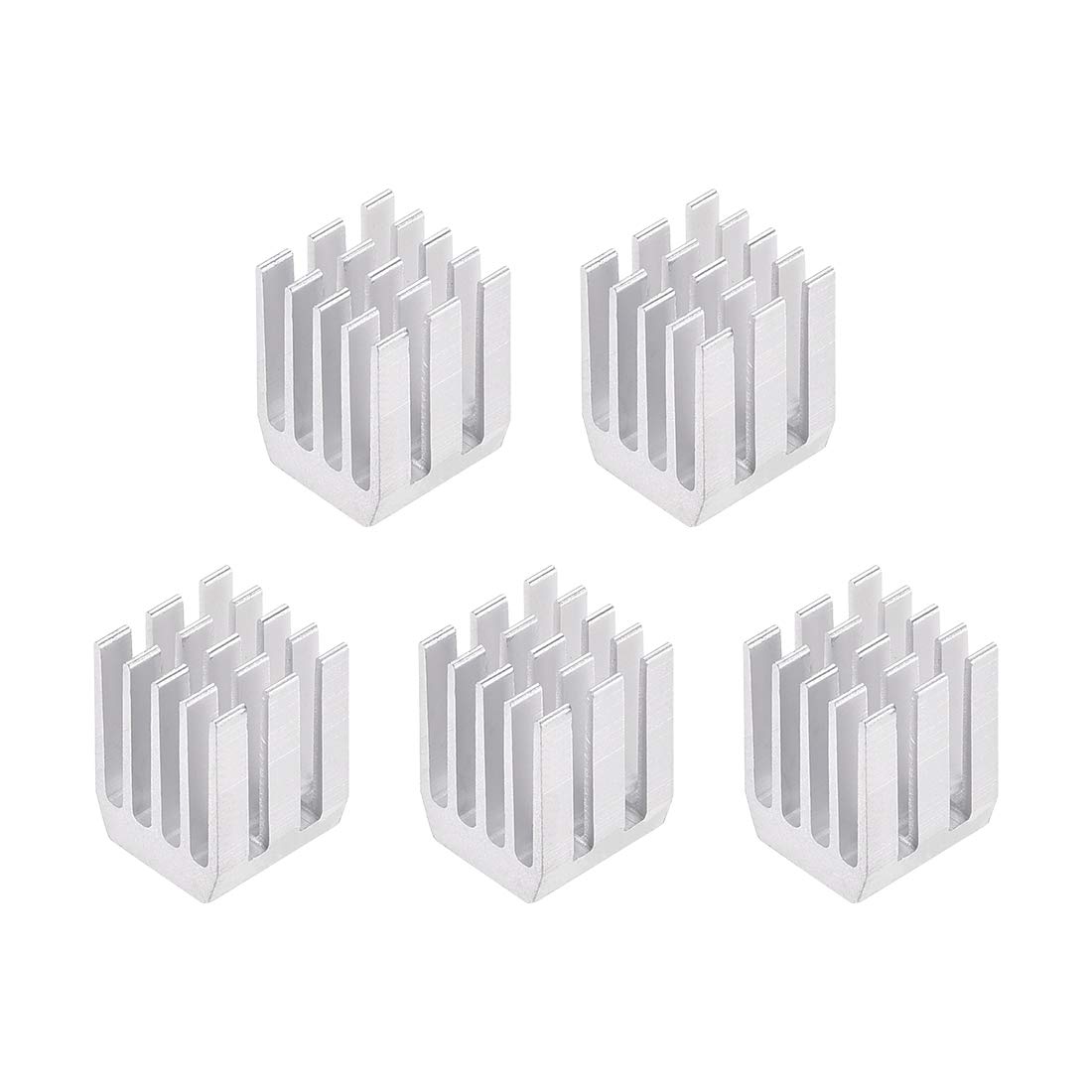 sourcing map Electronic Radiators Heatsink for Stepper Motor,3D Printer 9x9x12mm Silver 5pcs
