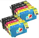 TS Remanufactured Replacement for 220XL 220 XL Ink Cartridges High Yield - 10 Pack(4 Black,2 Yellow,2 Magenta,2 Cyan) Compatible with WF-2630 WF-2650 WF-2660 XP-320 XP-420 XP-424 Printer