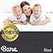 Bare Home King Bed Skirt - 15-Inch Tailored Drop Easy Fit - Bed Skirt for Beds - Center & Corner Pleats (King, Black)