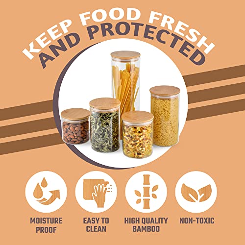 Cattleya Earth Home Essentials Set of 5 Glass Storage Containers for Food Storage, Glass