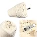 MATCC 5Pcs White Flannelette Polishing Wheel Cone-Shaped Wheel Grinding Head With 1/4¡¯¡¯ Handle For Metal Aluminum,Stainless Steel,Chrome,Jewelry,Wood,Plastic,Ceramic,Glass,etc
