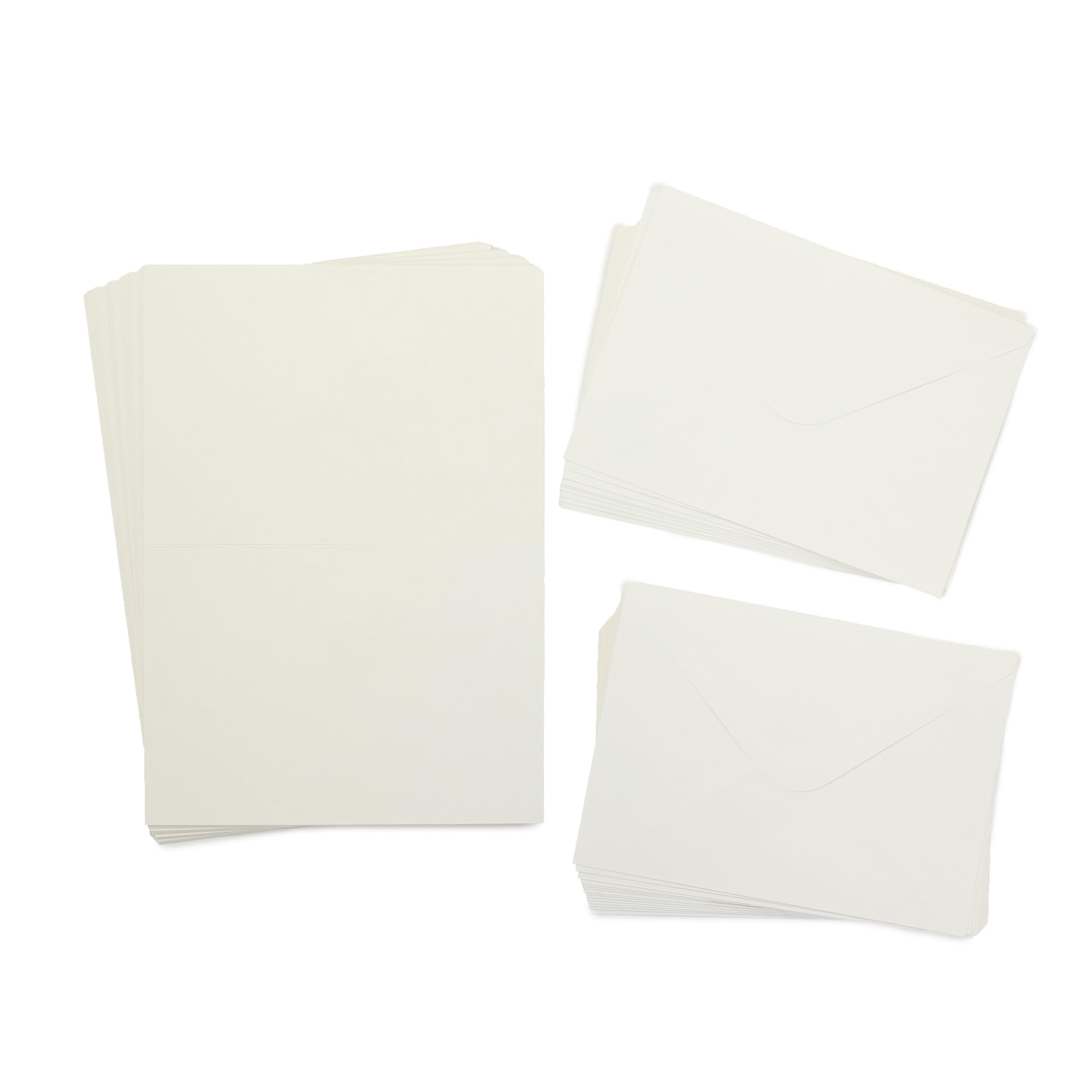 Crafter's Companion - A5 Ivory Card & Envelopes - Pack of 50 - Includes 25 White Card Blanks & 25 Matching Envelopes - Great for a Variety of Occasions — image 1