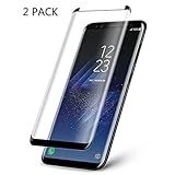 [2 PACK] Galaxy S8 Tempered Glass Screen Protector, Magicmoon PREMIUM Strengthened Clear Anti-Bubble Scratch Proof for Samsung Galaxy S8 [98% Half Cover][Case Friendly]