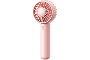 Gaiatop Mini Portable Fan, Dual Motors Powerful Handheld Fan, Cute Design 3 Speed Personal Small Desk Fan with Base, Lightwei
