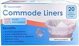 Commode Liners (20 Count) - Medical Grade Sanitary Liner Bags with Absorbent Gelling Pad for Commode Pail and Bedside Toilet by BrightCare