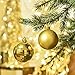 Valery Madelyn 24ct 60mm Sparkling Gold Christmas Ball Ornaments Decor, Shatterproof Christmas Tree Ornaments for Xmas Decoration
