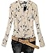 Pretty Show Lady Long Sleeve Brid Print Chiffon Fashion Slim Blouses T-shirt