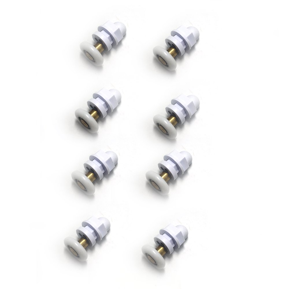 DN 19mm Diameter Double-Wheeled Replacement Shower Door Roller Runner Wheel Pack Of 8