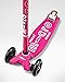 Micro® Maxi Deluxe, Original Design, 3 Wheel Scooter, 5-12 Years, Weight 2.5 kg, Load up to 70 kg, Height 67-91 cm, ABEC 9 Bearings, Non-Slip Platform (Bubblegum Pink, One Size)