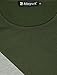 Allegra K Women's Casual Basic T-Shirt Color Block Crew Neck Long Sleeves Tops Green L