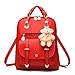 Soft Leather Backpack Lovely Schoolbag Shoulder Bag Sports Knapsack for Women