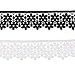 ROSENICE Lace Trim Embroidered Flower Edging Trim Sewing Craft in Black,3.15