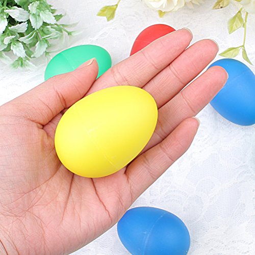 Color Scissor 12 Pieces Plastic Egg Shakers Set Percussion Musical Egg For Kids Children Toys, 4 Color Assorted