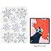 YaMeiDa 3D Snowflake Stickers Christmas Winter Large Gold and Silver Snowflake Cling Stickers Decals for Widows Wall Decor Craft Party Supplies -4 Sheets 52 pcs