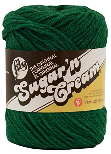 Lily Sugar 'N Cream  The Original Solid Yarn - (4) Medium Gauge 100% Cotton - 2.5 oz -  Dark Pine  -  Machine Wash & Dry