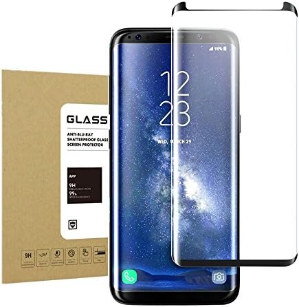 Galaxy S8 Plus Tempered Glass Screen Protector,Halier 9H Hardness [Anti-scratches] [Crystal Clear] [Bubble Free] Premium Screen Protector for Samsung Galaxy S8 Plus Black