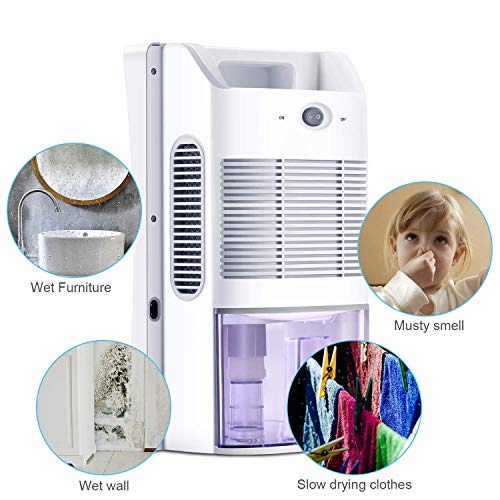 LATITOP Small Dehumidifier, Quiet Electric Dehumidifier with 2000ml