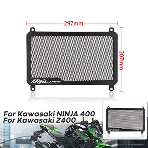 PACEWALKER Motorcycle Radiator Grille Guard Cover Protector Radiator Guard for Kawasaki NINJA400 2018 2019 - Thumbnail 4