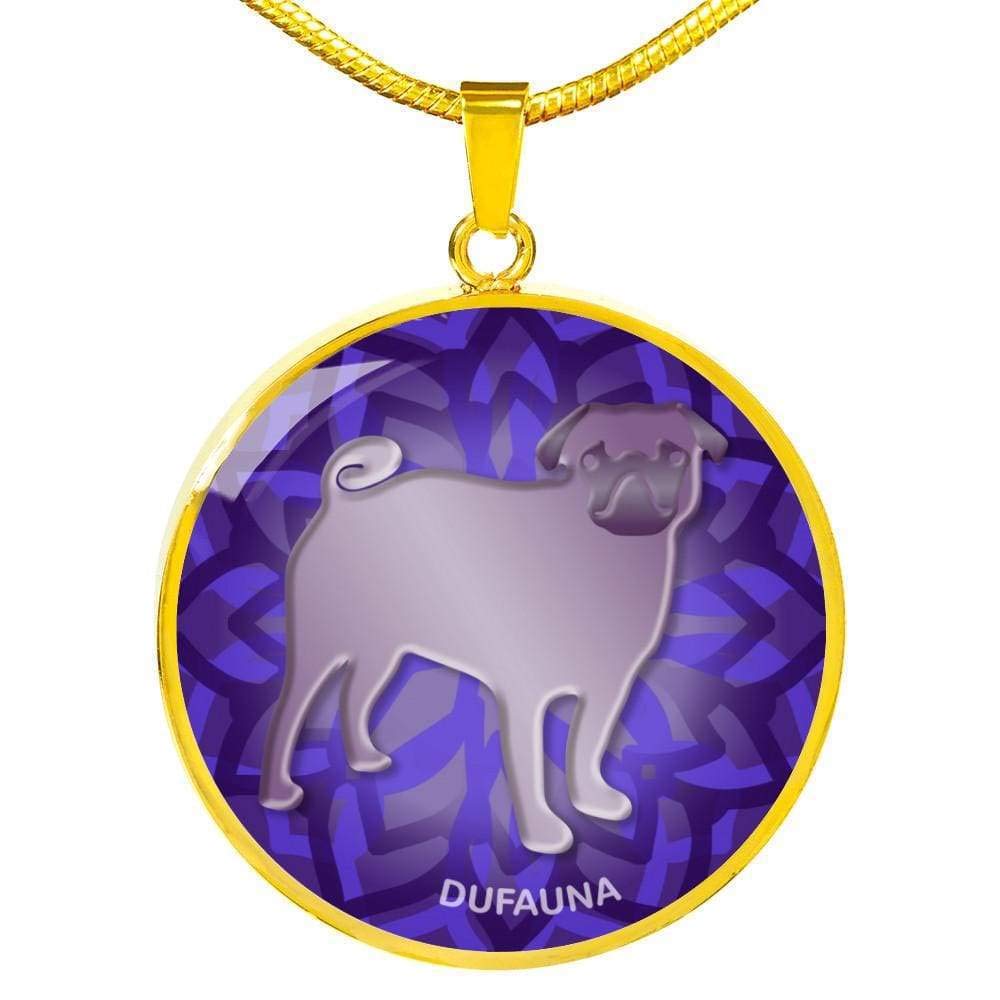 Very Popular Dufauna Purple Pug Silhouette Necklace D18 Steel Or 18k Gold Finish 18 22 Many Colors Is Discounted Www Ust Edu