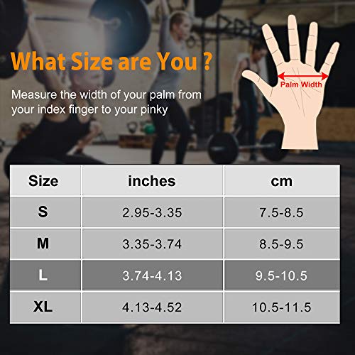 LotFancy Workout Gloves for Women Men, 1 Pair Ventilated Weight Lifting Gloves with Wrist Support Wraps, Anti-Slip Gym Gloves for Pull Ups, Deadlifting, Cross Fit, Size L