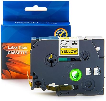 Nextoner Compatible Brother TZe-631 (1/2"X26.2ft)12mm8m Black on Yellow P-touch Label Tape for Brother P-Touch Printers &amp; Machine &amp; Machine