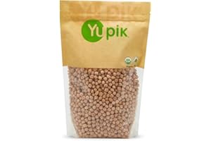 Yupik Organic Raw Chickpeas, 2.2 lb (35.2 oz), Pack of 6, Garbanzo Beans, Non-GMO, Vegan, Gluten-Free, Kosher, USDA Certified, High-Protein Legumes for Hummus, Soups, Salads & Toppings, Chick Peas