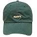 City Hunter C104 Happy Small Embroidered Cotton Baseball Caps 12 Colors (Hunter Green)