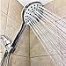 High Pressure Handheld Shower Head - For Best Use, Hand Held Showerhead Comes With Stainless Steel Hose, Adjustable Holder, Teflon Tape, & Exfoliating Washcloth - Chrome