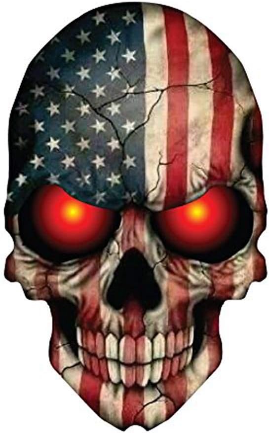 OTA STICKER SKULL SKELETON DEVIL DEMON GHOST ZOMBIE American Flag Military Support Decal HELMET CELL PHONE CASING LAPTOP NOTEBOOK Scrapbook Luggage TUMBLER MOTORCYCLE TRUCK WATER BOTTLE HALLOWEEN GIFT