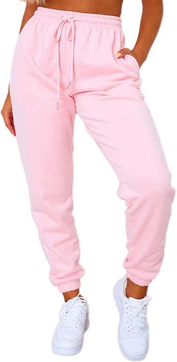 AROGONE Womens Comfy Drawstring Elastic Waist Cotton Sweatpants Loose Jogger Pants with Pockets: Clothing