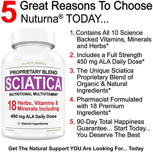 Sciatica Nutritional Blend with 450 mg Alpha Lipoic Acid Lower Lumbar Sciatic, Back, Hip