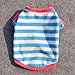 Mikey Store Pet Dog Clothes Soft Thickening Warm Stripe Polar Fleece Winter Clothes (Blue, XS)