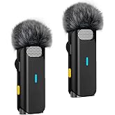 2-Pack Windscreens Fit for Hollyland Lark M1, Wind Muffler Covers for Noise Reduction, Black Fur Deadcat Windjammer for Lark M1 Lavalier Microphone (Black)