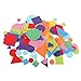MonkeyJack 150 Pieces Multi Shapes Felt Fabric Patches Felt Scrapbooking Applique Sticker for Scrapbooking Card Making Nursery Decoration Kindergarten Creative DIY Toys For Kids - Geometric
