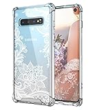 Cutebe Case for Galaxy S10,Shockproof Series Hard PC+ TPU Bumper Protective Case for Samsung Galaxy S10 6.1 Inch 2019 Release Crystal (White)