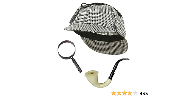 Detective Hat Costume Pipe 