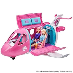 Barbie Dreamplane Transforming Playset, Reclining Seats, Working Overhead Compartments, 15+ Pieces, Puppy, Snack Cart…