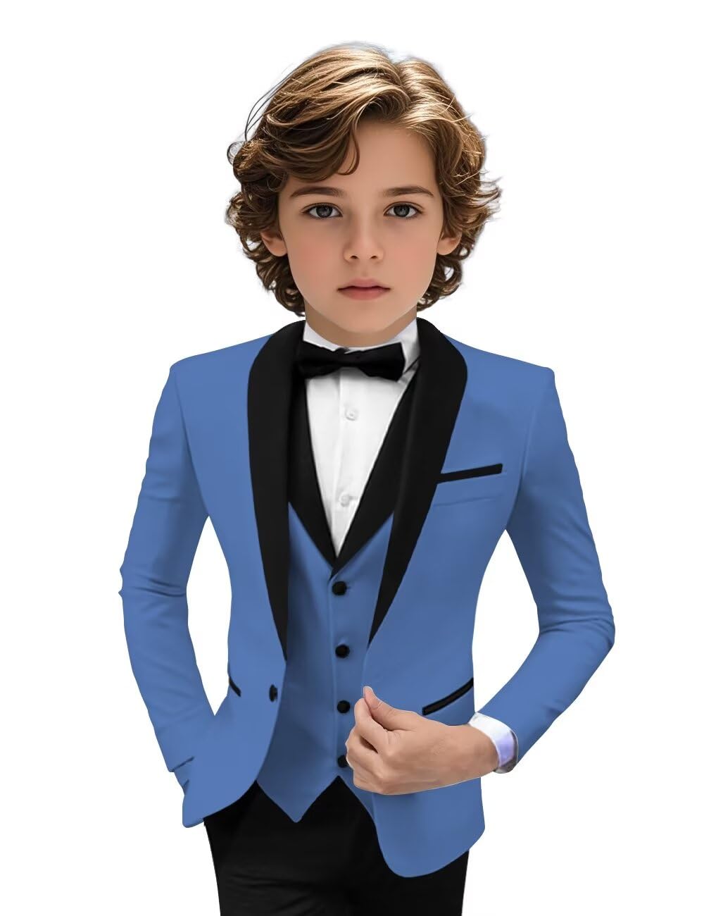 Tuxedo Suits for Boys 3 Pieces Slim Fit Boys Formal