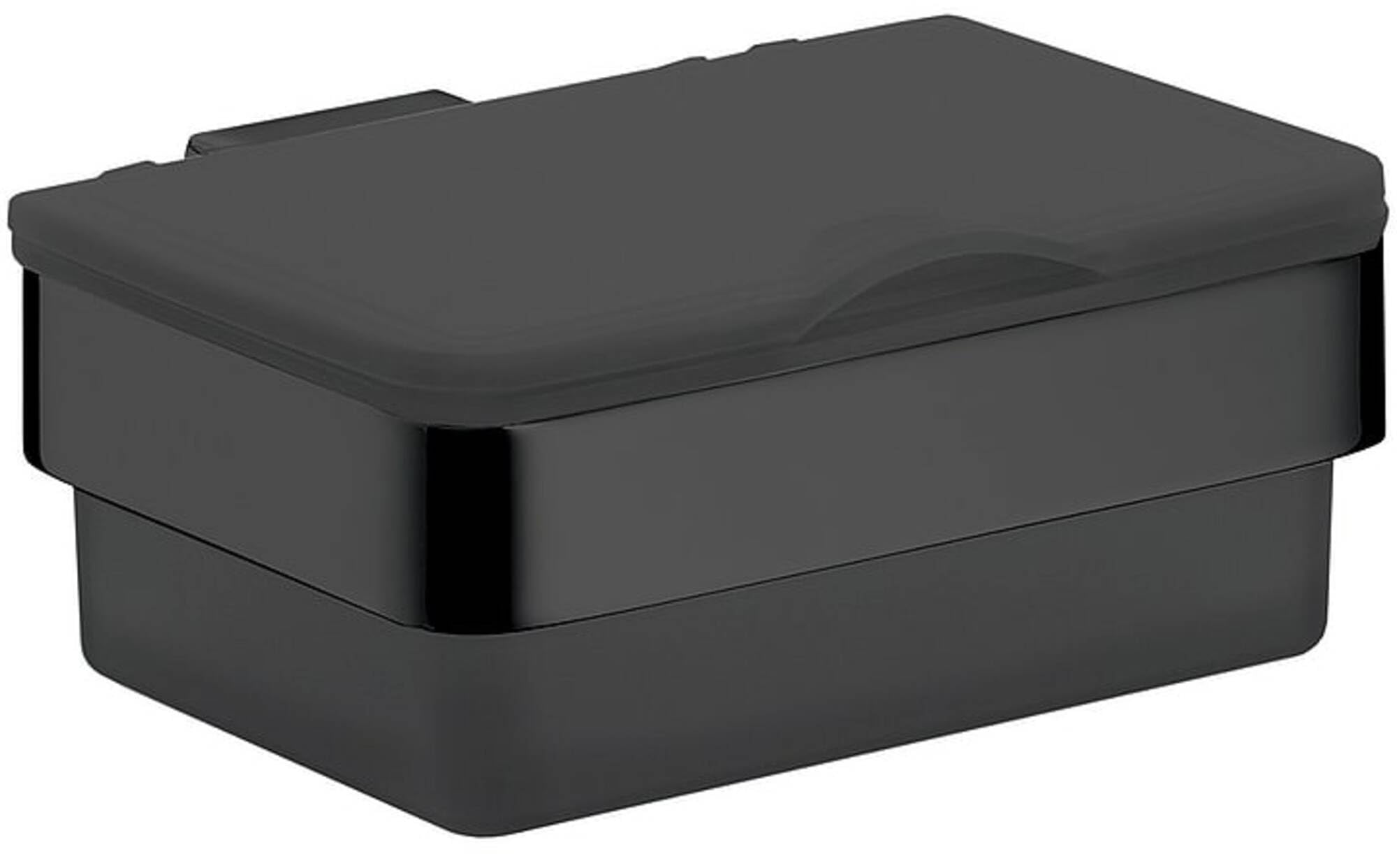 EMCO Loft Wet Paper Box for Wall Mounting, Wet Wipe Dispenser Made of Metal and Plastic, Practical Wet Wipes Box with Lid, Matte Black