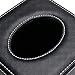 LN LOVE NEST Stylish PU Leather Tissue Box Holder, Square Napkin Holder Pumping Paper Case Dispenser, Facial Tissue Holder with Magnetic Bottom for Home Office Car Automotive Decoration Black