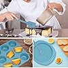 Aschef-5-Pieces-Silicone-Nonstick-Baking-Pan-Bakeware-Mold-Tray-Tools-Set-BPA-Free-Food-Grade-for-Muffin-Bread-Loaf-Cake-Pan-Sheet-Set-Blue Economical 7in1 Nonstick Silicone Baking Cake Pan Tin Tray Sheet Mould Set for Oven, BPA Free Heat Resistant Bakeware…