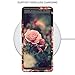 TIANLI Samsung Galaxy Note 8 Case Cute Flowers for Girls/Women Smooth Surface Three Layer Shockproof Protective Cover,Floral Black
