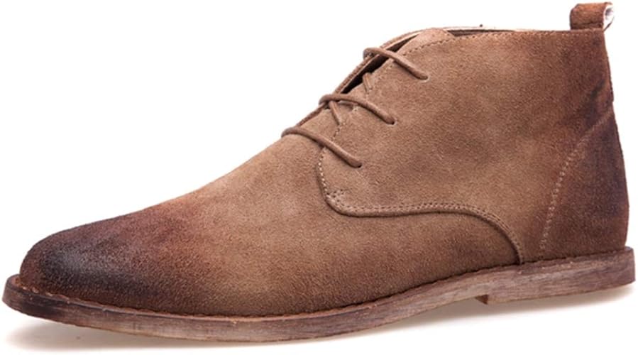 Amazon Yybo ビジネスシューズ ハイカット チャッカブーツ メンズ スエード ブーツ スエード スウェード レースアップ 革靴 結婚式 ラウンドトゥ プレーントゥ 編み上げブーツ ショートブーツ 就活 紳士靴 黒 新生活 リクルート 秋冬 春ブーツ ブーツ