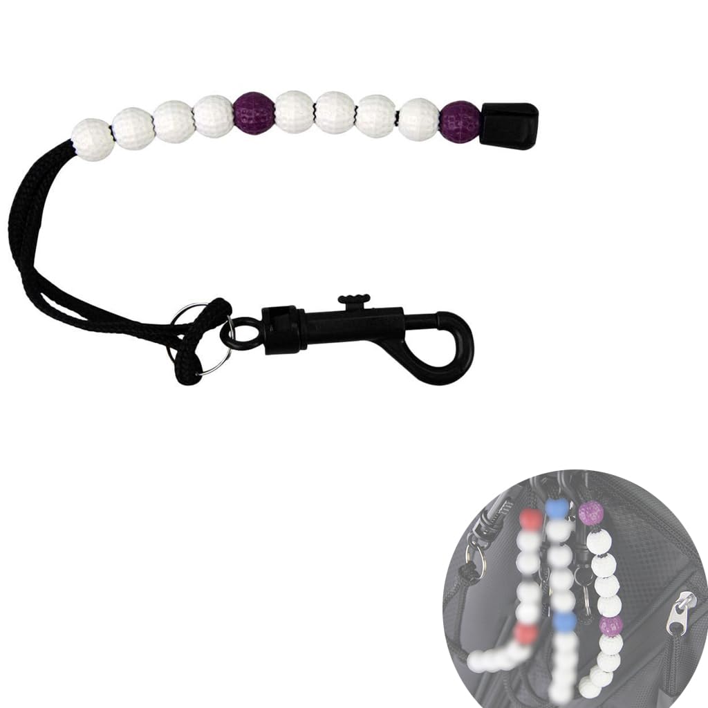 zalati Golf Scorers Stroke Bead Score Counter Counting Bracelet with Clip for Golf Outdoor Sports