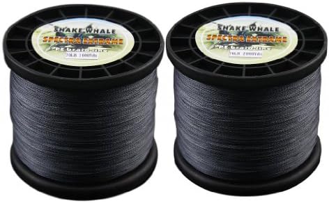 Shake Whale 100-Percent PE Good Quality Briad Fishing Line 70LB 3000Yards Gray 1Pcs 1000Y and 2000Y