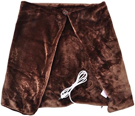 BIAL HO USB Heated Shawl Lap Blanket Winter Electric Warming for Home Office Travel (Coffe)