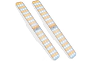 Rossetta Under Cabinet Lights, 78 LED Battery Operated Lights Closet Lights Motion Sensor Light Indoor, Wireless Rechargeable Night Light Under Cabinet Lighting for Kitchen Closet Stairs Hallway