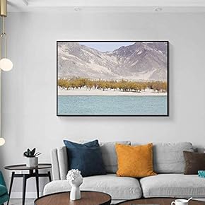 Floating Framed Canvas Wall Art for Living Room, Bedroom Winter Snow Vintage Canvas Prints for Home Decoration Ready to Hang - 16x24 inches