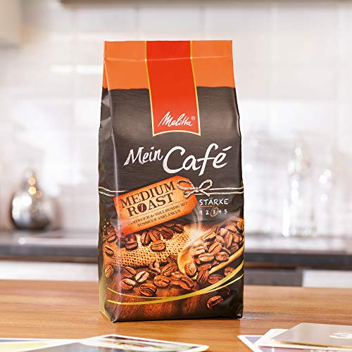 Melitta Ganze Kaffeebohnen, samtweich und vollmundig mit nussigen Anklängen, Stärke 3, Mein Café Medium Roast, 1kg – Bild 5