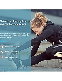 Auriculares inalámbricos VPKID Bluetooth 5.0 Mini Auriculares Estéreo Micrófono Incorporado, Auriculares deportivos in ear a prueba de sudor con funda de carga para iPhone X XS Max 8 Plus Samsung Galaxy S10 S9 Smartphones